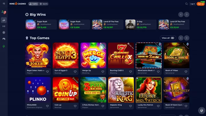 nine casino kasiino TOC 6