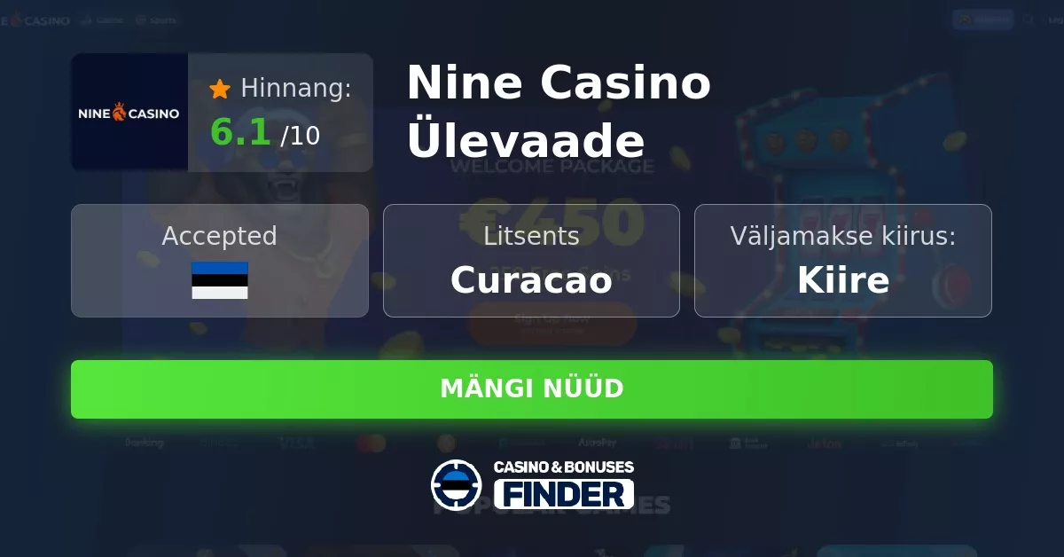 VÕTA BOONUS - nine casino kasiino - Nine Casino | 6