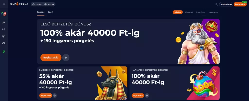 VEDD ÁT BÓNUSZT - nine casino befizetés nélküli bónusz - Nine Casino | 3