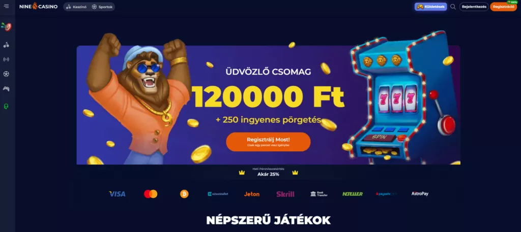 nine kaszinó TOC 8